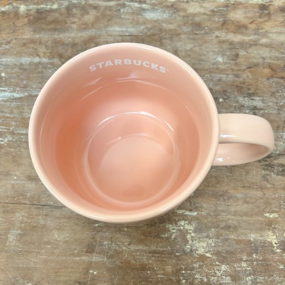 Starbucks 2023 Pink & White Gradient Rose Gold Stars & Moon Ceramic Mug 14 oz - Picture 5 of 7